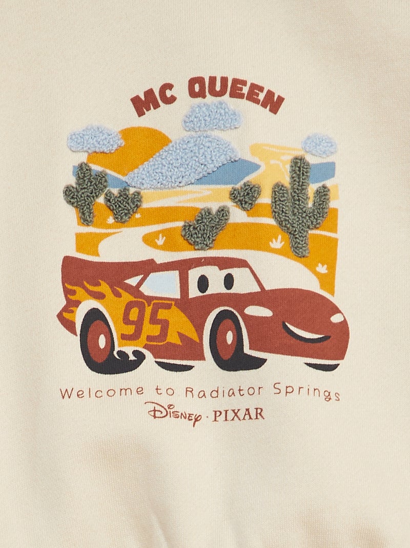 Sweat 'Disney' 'Cars' imprimé en relief Beige - Kiabi
