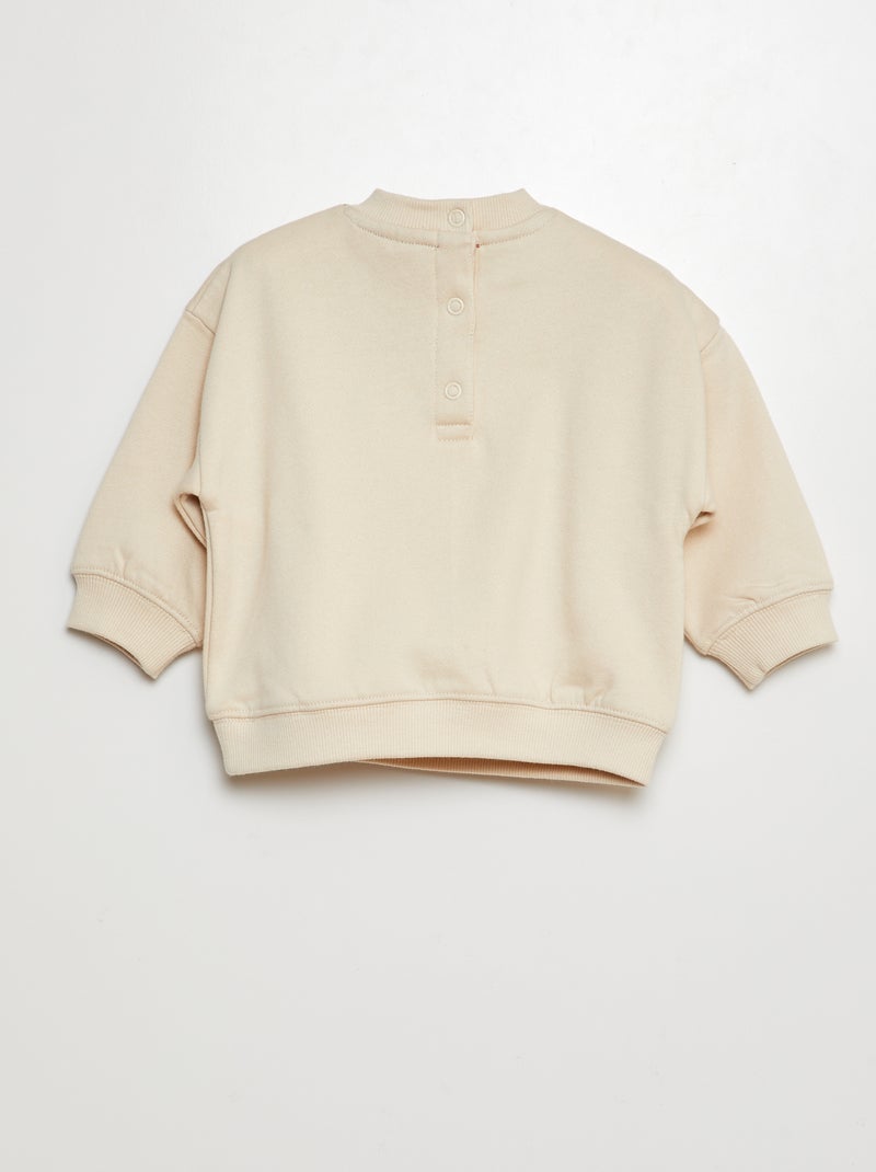 Sweat 'Disney' 'Cars' imprimé en relief Beige - Kiabi