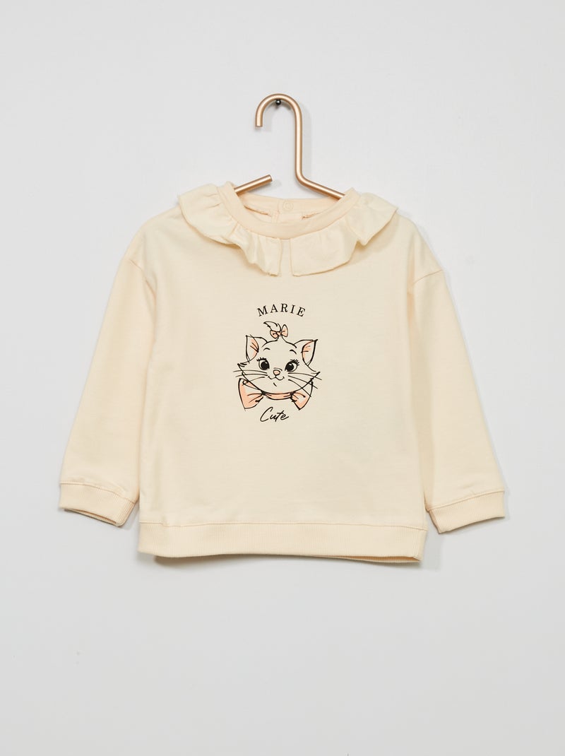 Sweat 'Disney' col claudine blanc cassé - Kiabi