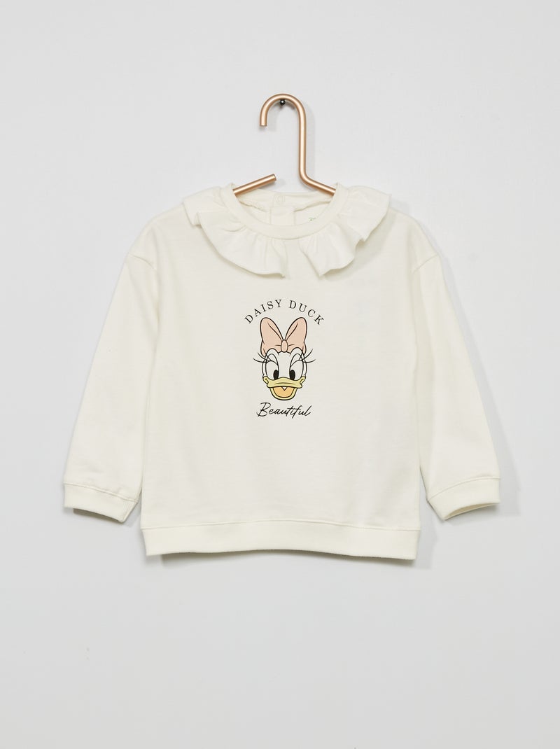 Sweat 'Disney' col claudine blanc - Kiabi
