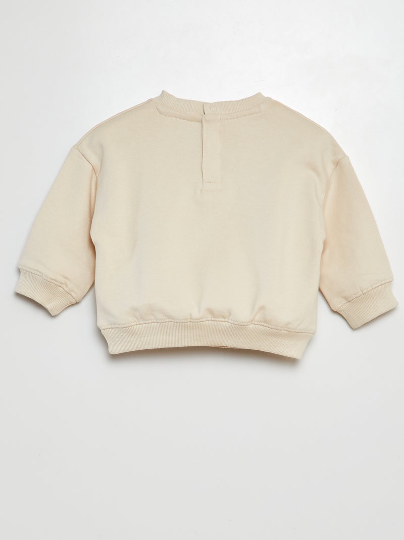Sweat 'Disney' en molleton Beige - Kiabi
