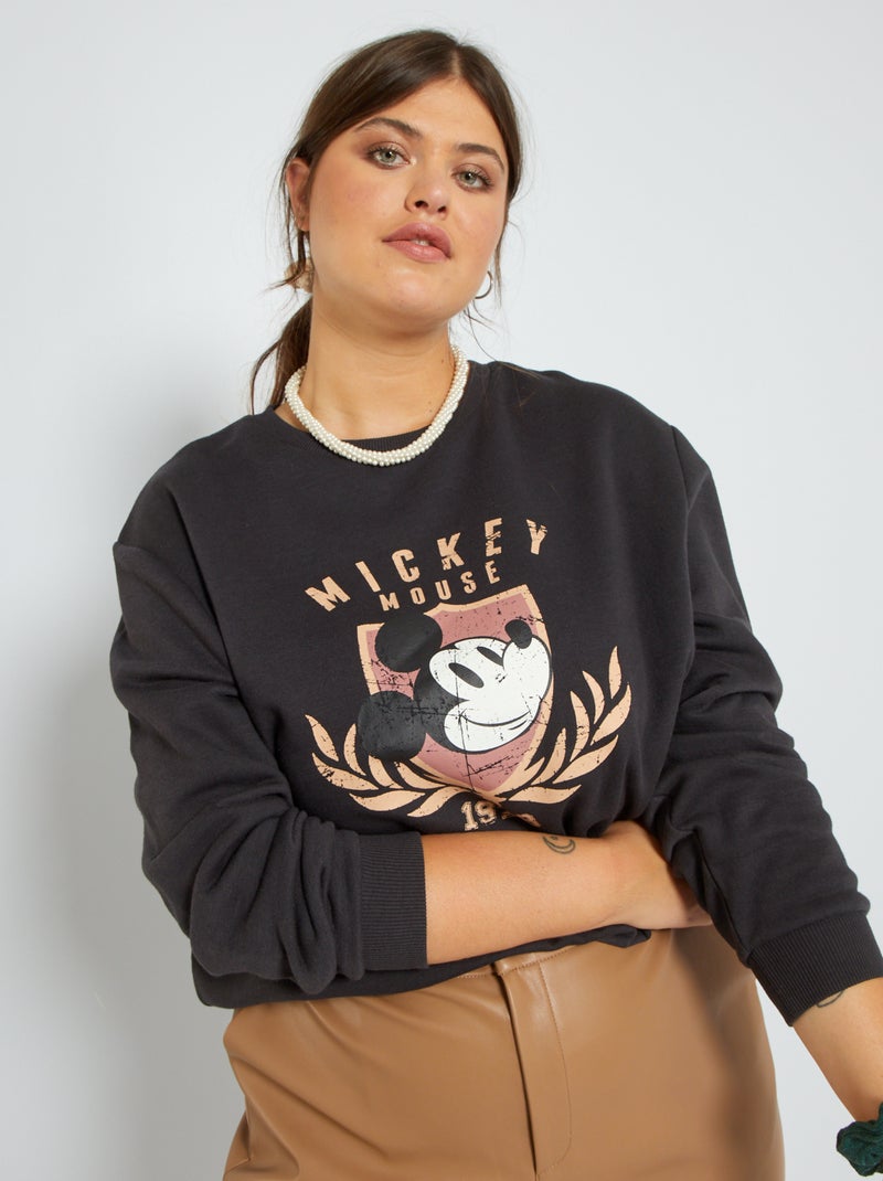 Sweat 'Disney' en molleton Gris foncé - Kiabi