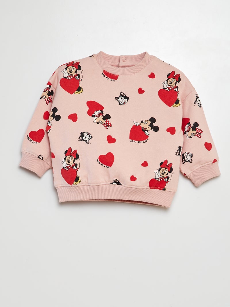 Sweat 'Disney' en molleton Rose - Kiabi