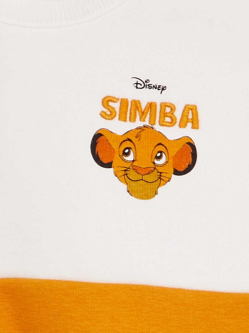 Sweat 'Disney' 'Simba' Jaune - Kiabi