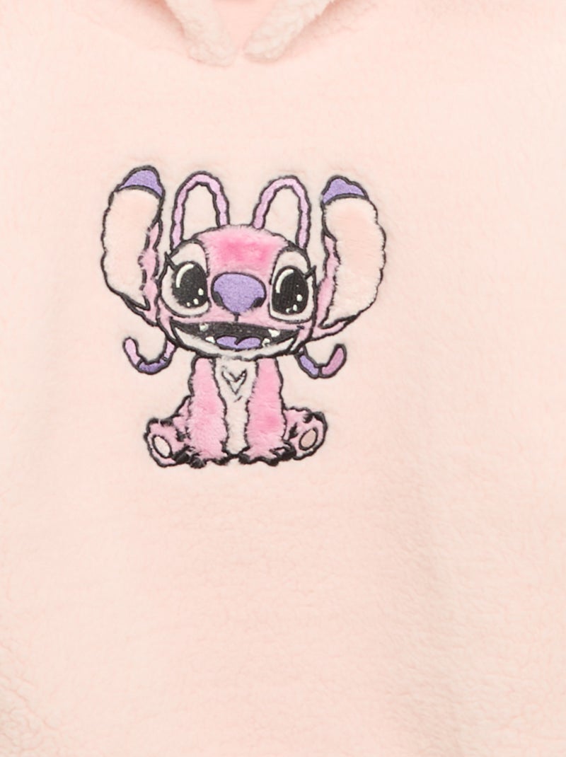 Sweat 'Disney' 'Stitch' à capuche Rose - Kiabi