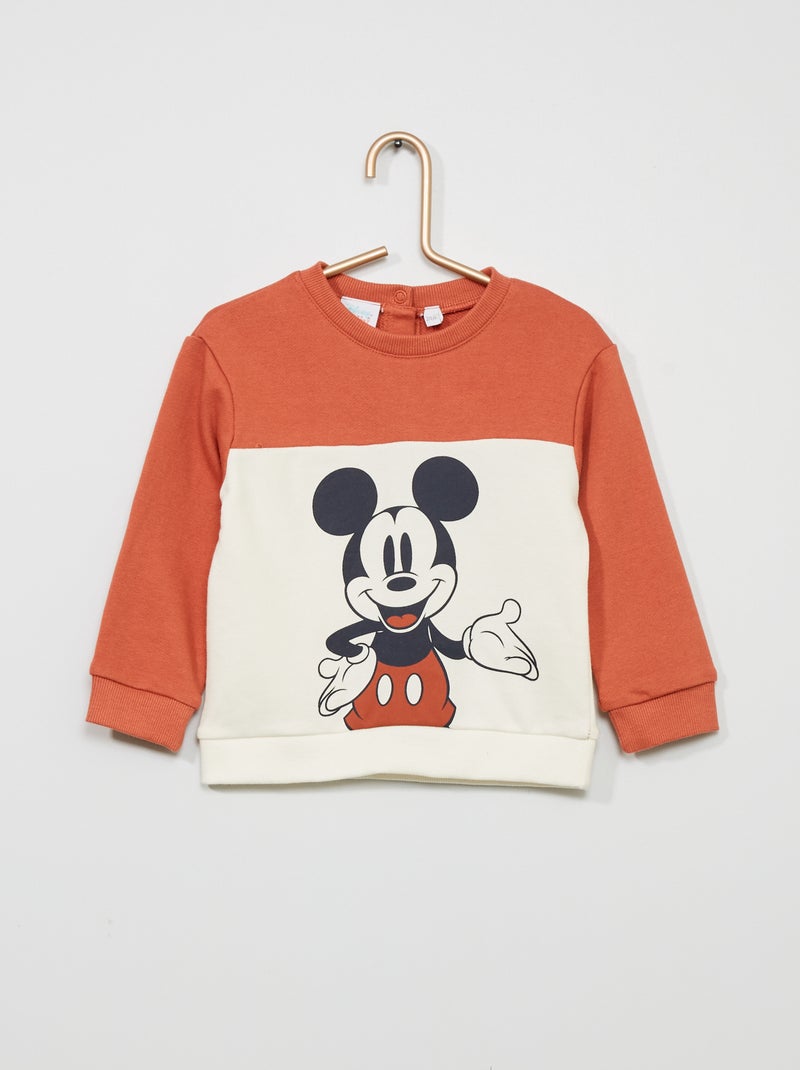 Sweat 'Disney' style 'color-block' rouille - Kiabi