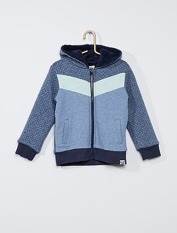 Sweat doublé sherpa à capuche