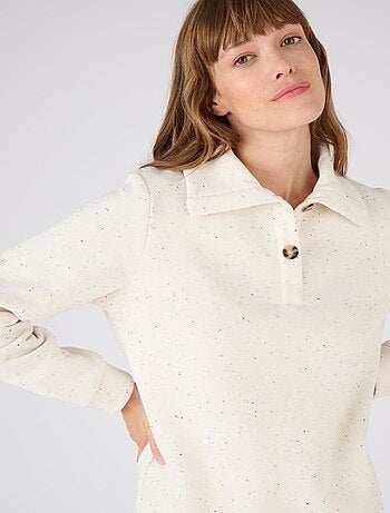 Sweat Blanc Femme Guess Rutha | Espace des marques