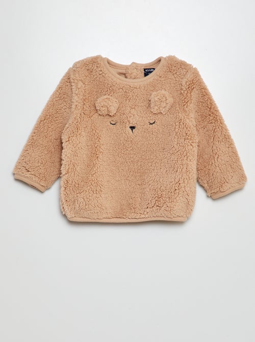 Sweat effet moutonné animé - Kiabi