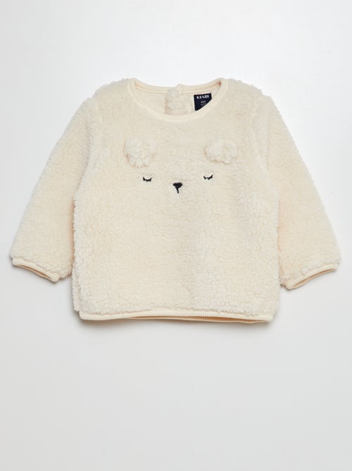 Sweat effet moutonné animé - Kiabi