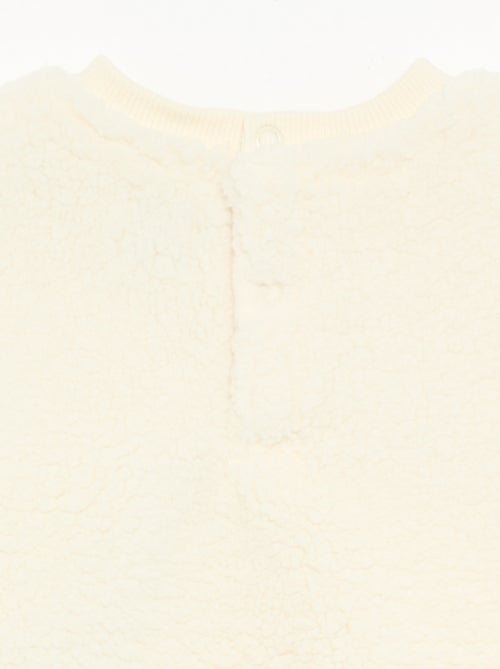 Sweat effet moutonné avec broderies - Kiabi Sweat effet moutonné avec broderies - Kiabi