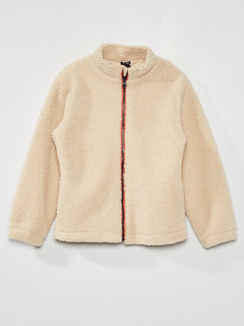 Sweat effet moutonné Blanc - Kiabi