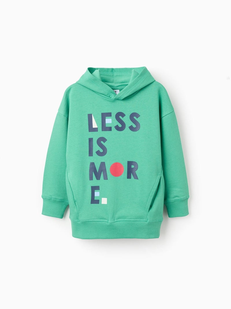 Sweat en Coton à Capuche avec Imprimé Vert - Kiabi