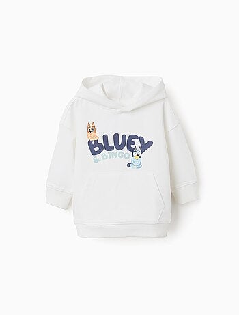 Sweat en Coton à Capuche Bluey