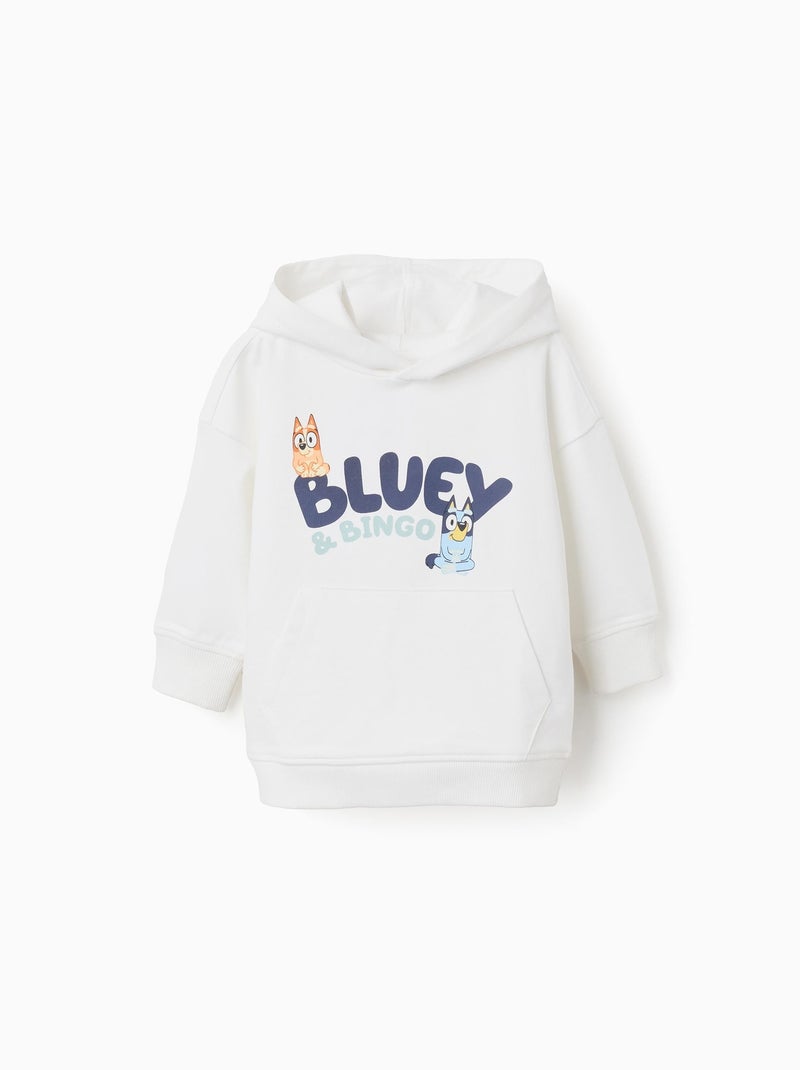 Sweat en Coton à Capuche Bluey Beige clair - Kiabi