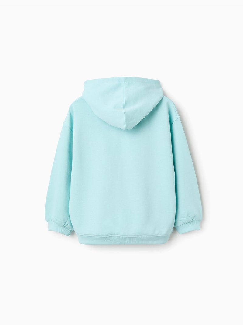 Sweat en coton à capuche et imprimé Stitch Bleu clair - Kiabi
