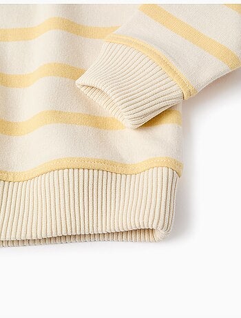 Sweat en coton à capuche et rayures