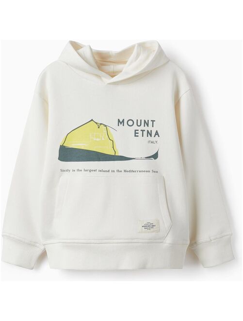 Sweat en coton à capuche pour garçon 'Mount Etna  SICILIAN DAYS - Kiabi