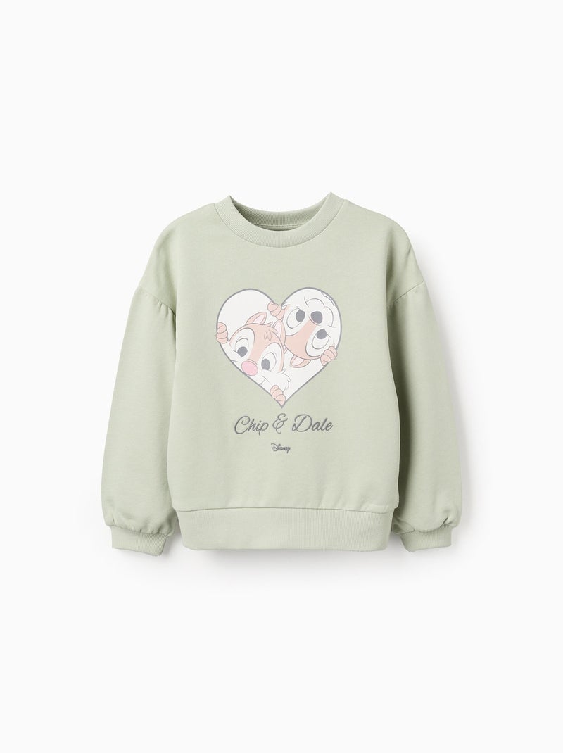 Sweat en Coton à Épaules Tombantes Tic & Tac Vert clair - Kiabi