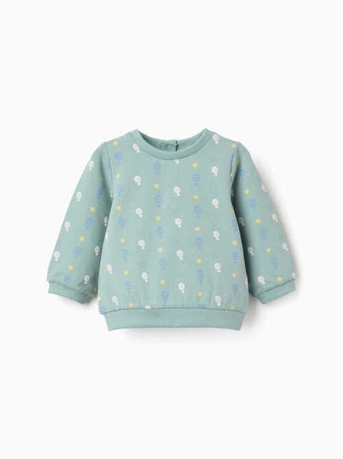 Sweat en coton à motif de montgolfière - Kiabi