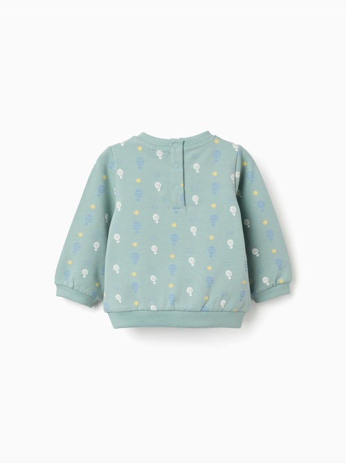 Sweat en coton à motif de montgolfière - Kiabi