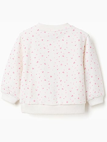 Sweat en coton à motif floral