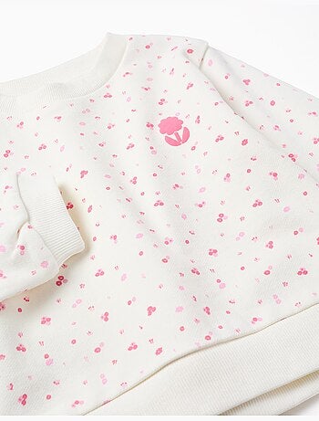 Sweat en coton à motif floral