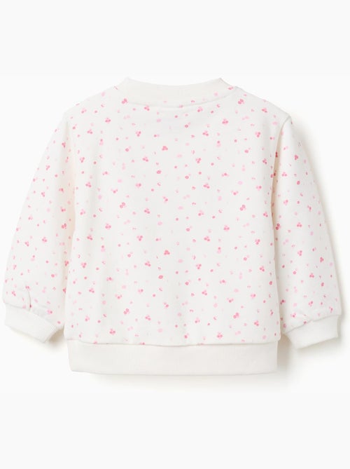 Sweat en coton à motif floral - Kiabi