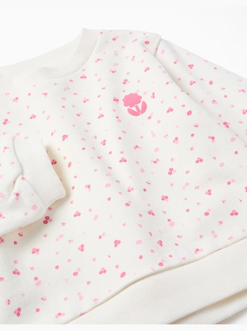 Sweat en coton à motif floral - Kiabi