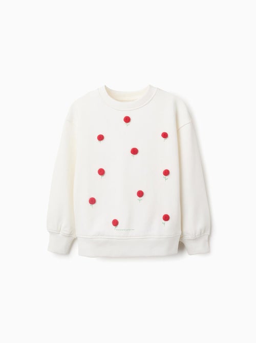 Sweat en Coton à Pois en Relief - Kiabi