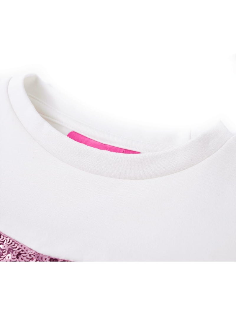 Sweat en coton à sequins manches longues - vidaxl Rose - Kiabi