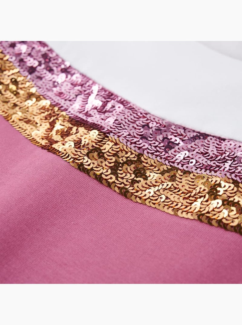 Sweat en coton à sequins manches longues - vidaxl Rose - Kiabi