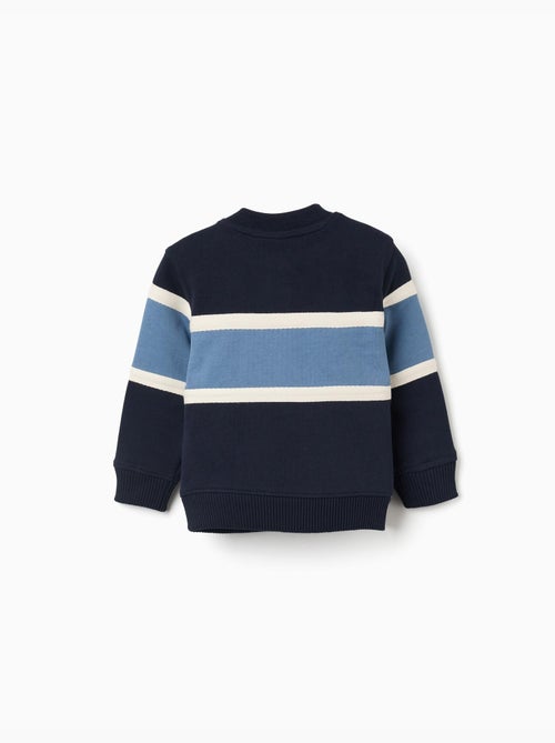 Sweat en coton avec bloc de couleurs - Kiabi