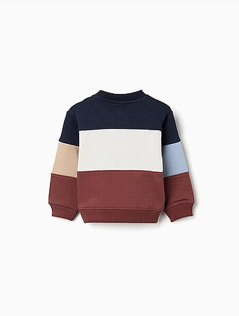 Sweat en coton avec bloc de couleurs
