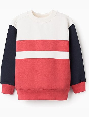 Sweat en coton avec blocs de couleur