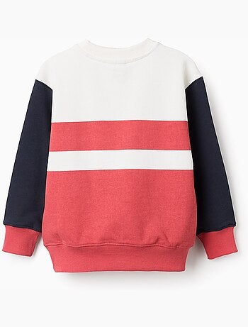 Sweat en coton avec blocs de couleur