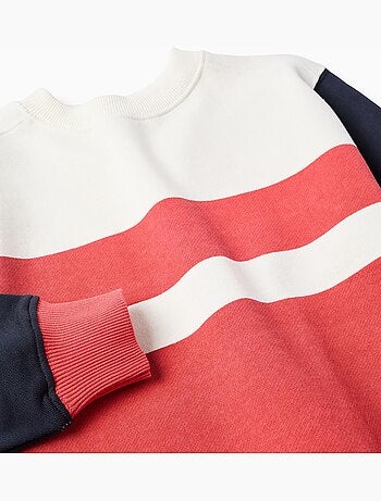 Sweat en coton avec blocs de couleur