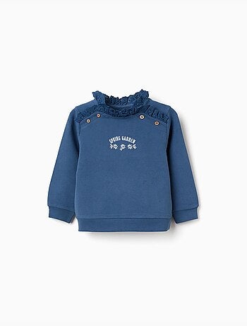 Sweat en coton avec broderie Spring Garden