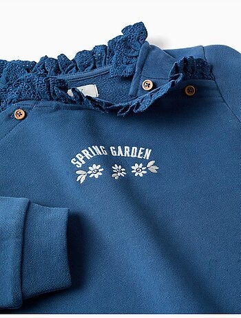 Sweat en coton avec broderie Spring Garden