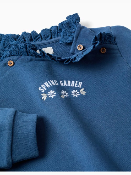 Sweat en coton avec broderie Spring Garden - Kiabi