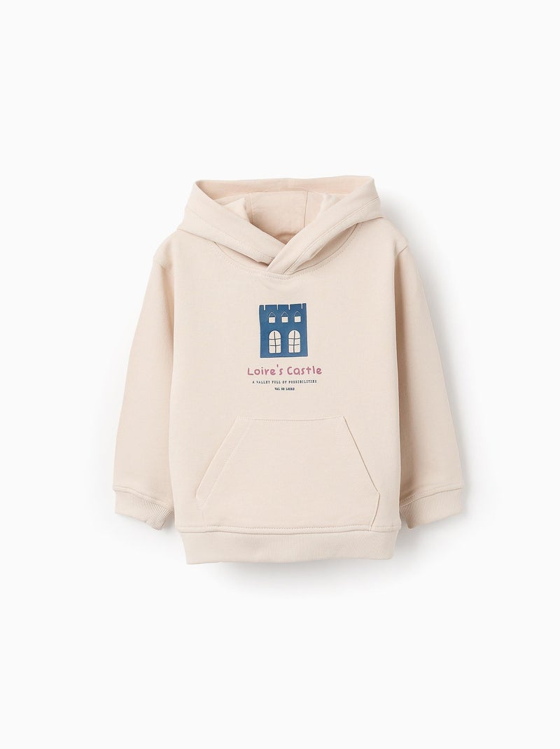 Sweat en Coton avec Capuche Beige clair - Kiabi