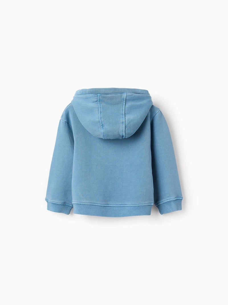 Sweat en Coton avec Capuche Bleu - Kiabi