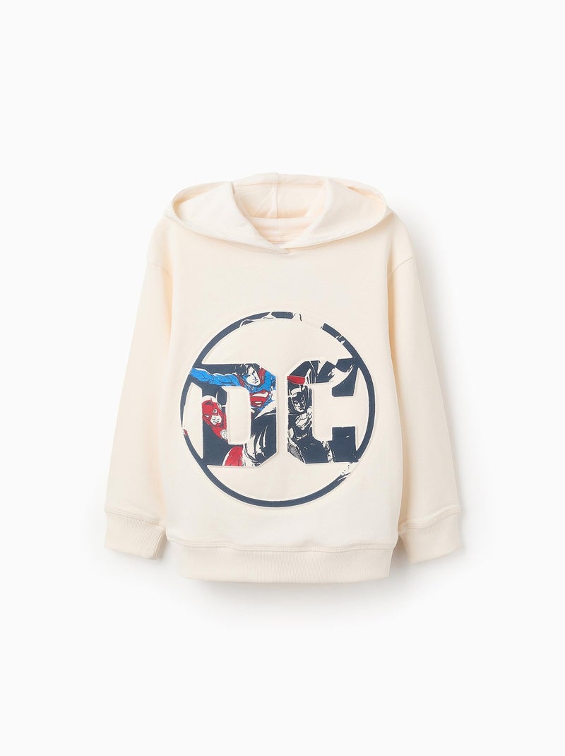 Sweat en Coton avec Capuche Justice League Beige clair - Kiabi