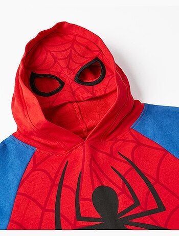 Sweat-shirt Garçon Spiderman - Capuche, Tissu Doux, Licence Officielle Marvel
