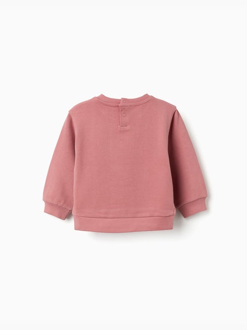 Sweat en coton avec cœur brodé - Kiabi