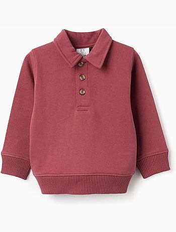 Sweat en coton avec col polo