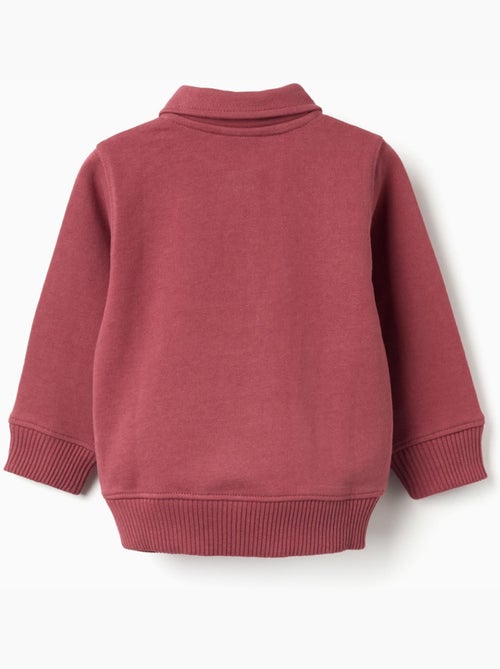 Sweat en coton avec col polo - Kiabi