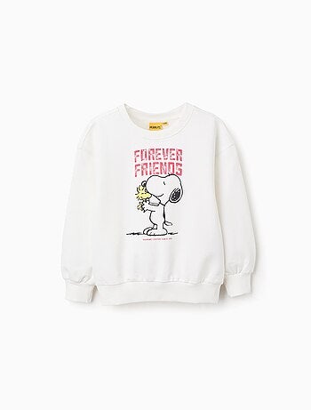 Sweat en Coton avec Épaules Tombantes Snoopy