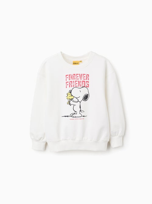 Sweat en Coton avec Épaules Tombantes Snoopy - Kiabi