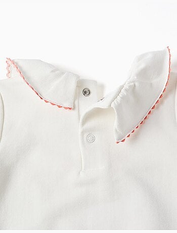 Sweat en coton avec fleurs en relief